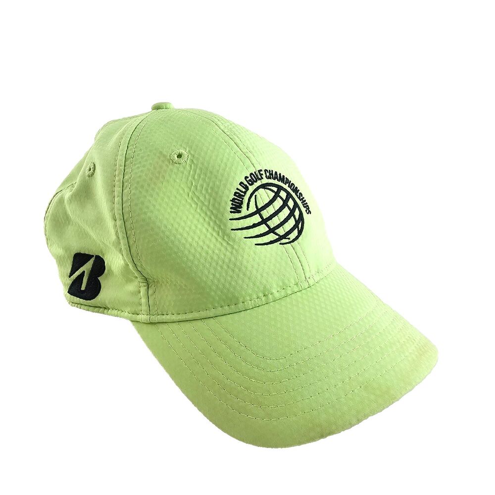 Bridgestone World Golf Championships Hat Mens Green Adjustable Performance Golf